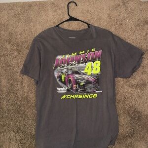 nascar Gray Jimmie Johnson Graphic T-Shirt